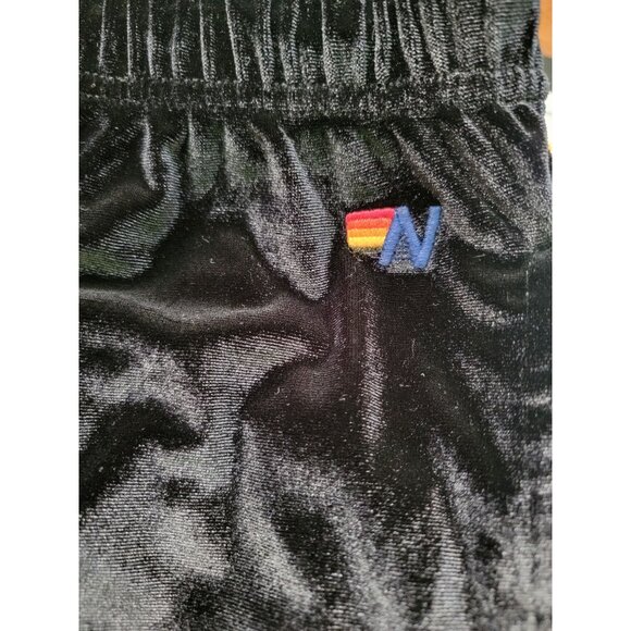 Aviator Nation Black Velvet 5 Stripes Track Pants Sweatpants Joggers Men's XL - Picture 4 of 7